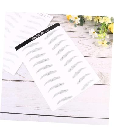Baluue 2 Pairs Artificial Eyebrow Patch Dual-ended Eyebrow Pencil Simulation Eyebrow Clear Brow Gel Tear - Buy Online on SooperMarket.com