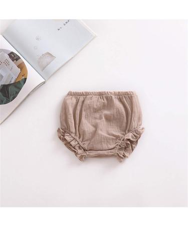 AYIYO Unisex Toddler Diaper Cover - Linen Bloomer Shorts 2Pcs for Newborn Baby Girls Boys | 2-3 Years | Khaki+Black - Buy Online on SooperMarket.com
