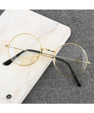 Spydge Retro Metal Frame Round Glasses - 3 Pair Set for Men | Stylish Decorative Eyewear - Buy Online on SooperMarket.com