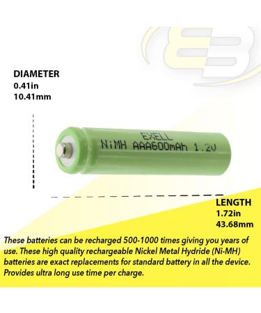 Buy 5x Exell 1.2V NIMH AAA 600mAh Rechargeable Batteries - Perfect for Telecoms Smart Grid RC Devices & More - Buy Online on SooperMarket.com