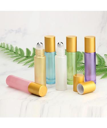 Tianzd 10ml Blue Glass Roller Bottles - 6 Pack with Gold Caps | Ideal for Essential Oils & Roll-On Applications | Includes Funnel Opener - Buy Online on SooperMarket.com