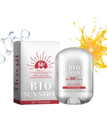 Bio Sun Stick Bio Sunscreen Stick SPF 50 Bio Sunblock Stick Sunscreen SPF 50+ Sun Cream SPF50+ for Face Body Waterproof Suncream Broad Spectrum Sun Protection Non-Greasy Refreshing