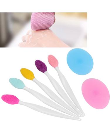 JUOPZKENN Silicone Exfoliating Lip Brush Silicone Facial Cleansing Brush Silicone Face Pore Cleaner Face Nose Lip Exfoliating Brush Set for Home Gift - Buy Online on SooperMarket.com