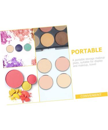 Beavorty 100 Pcs Eye Shadow Disk Eyeshadow Makeup Pans Diy Cosmetic Pallet Miss Plate Stainless Steel - Buy Online on SooperMarket.com