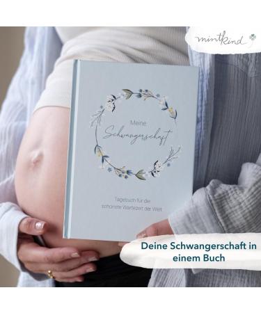 Buy Mintkind Pregnancy Diary My Pregnancy A5 - Floral Blue Hardcover | Perfect Gift for Expectant Mothers | Pregnancy Photo & Baby Album - Buy Online on SooperMarket.com