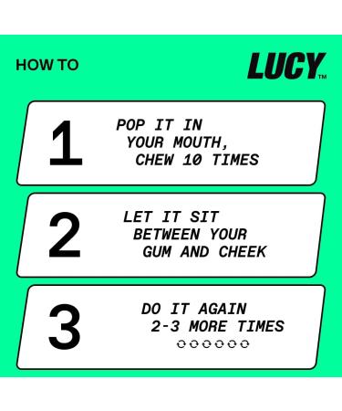 LUCY Nicotine Gum 4mg 100 Count | Mint Flavour | NPN 80108821 | Stop Smoking Aid | 10 pcs per Pack x 10 Packs - Buy Online on SooperMarket.com