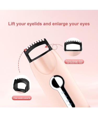 Virtcooy Heated Eyelash Curler | Electric Beauty Women's Eyelashes Curler | Quick Heating for Long-Lasting Lash Curls Rechargeable Heated Curler Eye Lash Curler for Enhanced Beauty Pink - Buy Online on SooperMarket.com
