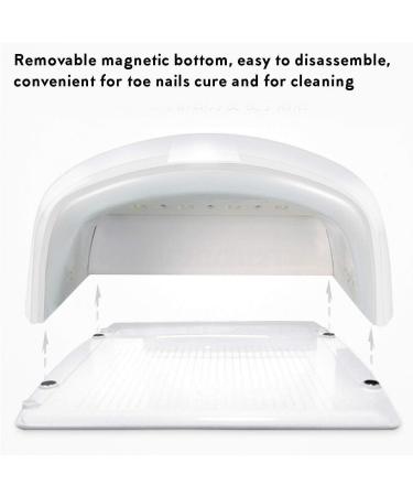 Rechargeable Cordless 66w UV Led Nail Lamp for Gel Polish - 5 Timer Settings, LCD Display - White - Buy Online on SooperMarket.com