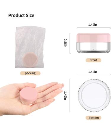24 Pcs PAMIYO 10ml Clear Empty Jars - Pink Cream Jars for Skincare | International Shipping - Buy Online on SooperMarket.com