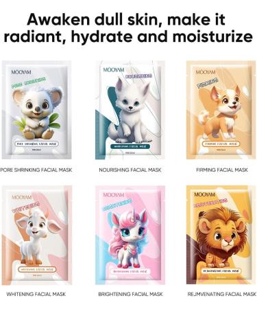 Cute Animal Mask Moisturising & Repairing Sheet Hyaluronic Acid Moisturising & Hydrating Mask - Buy Online on SooperMarket.com