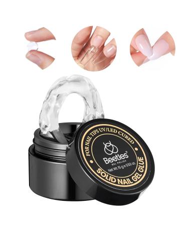 Beetles 15g Solid Nail Glue Gel for False Nail Tips | Strong Adhesive for Press-On Acrylic Nails | UV Light Cured Hard Gel for Nail Art - Buy Online on SooperMarket.com