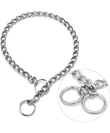 2 Pcs Dog Chain Metal Dog Training Collar Adjustable Durable Silver Dog Chains for Pet Small Medium Puppy M - Buy Online on SooperMarket.com