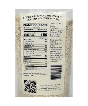 Southern Kitchen White Stone Ground Grits - 1.5 lbs | Old Fashioned Authentic Grits - Buy Online on SooperMarket.com