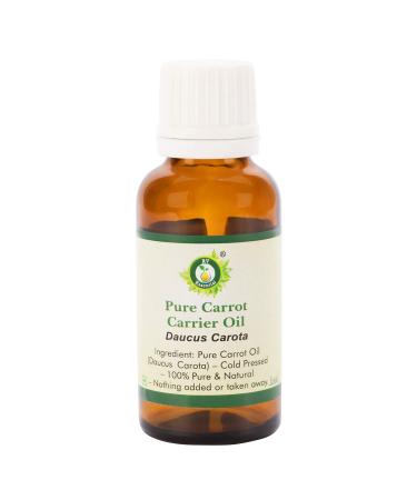 R V essential pure carrots carrier oil 50ml (1.69 ounces) - Daucus Carota (100% pure and natural cold -pressed) pure carrot carrier oil 50 ml (1 Pack)