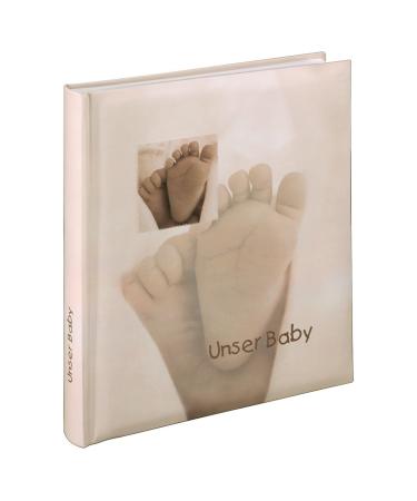 Hama Baby Album Baby Feel (photo album with 60 pages for 300 photos photo book for children's photos album format 29 x 32 cm) sand