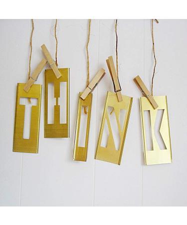 Deezio 1 Brass 46 Pieces Interlocking Stencil Set of Numbers and Letters Kit 1inch(46piece) - Buy Online on SooperMarket.com