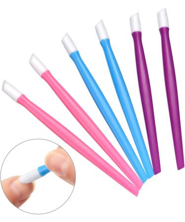30 Pieces Plastic Handle Nail Cuticle Pusher Rubber Tipped Nail Cleaner Colored Nail Art Tool for Men and Women Christmas Valentine's Day Giving Nail Tool(Blue Purple and Pink) - Buy Online on SooperMarket.com