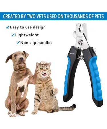Bairui Dog Nail Clippers - Professional Large Pet Nail Cutters & Files (Blue) | Best Nail Clips for Dogs & Cats - Buy Online on SooperMarket.com