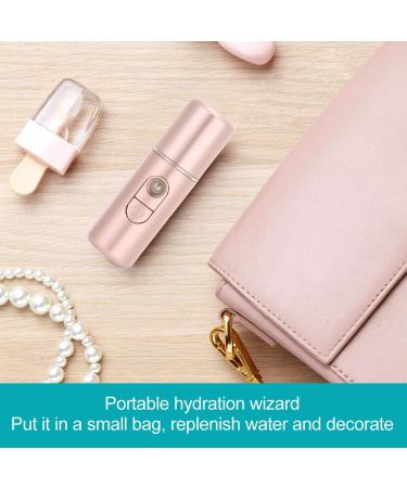 Nano Mist Sprayer USB Rechargeable Handheld Face Humidifier Sprayer Portable USB Face Humidifier SkinCare Moisturizing Hydrating Face Humidifier Sprayer Beauty Tool (Rose Gold) - Buy Online on SooperMarket.com