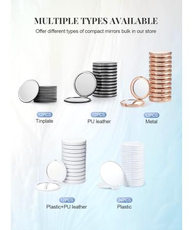 Getinbulk Compact Mirror Bulk Round Makeup Glass Mirror for Purse Great Gift 2.5 Inch Pack of 12 (Black) 12pcs-black - Buy Online on SooperMarket.com
