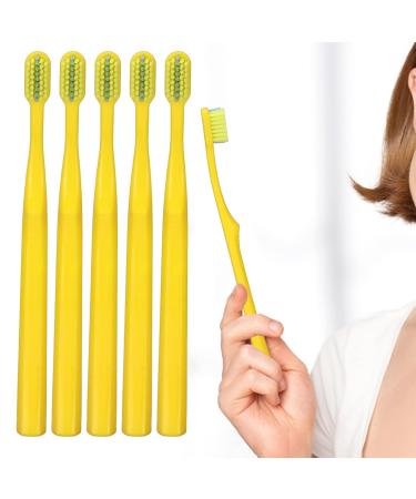 5-Piece Yellow Braces Care Set | Soft & V-Shaped Orthodontic Toothbrush | Interdental Brush for Effective Dental Hygiene - Buy Online on SooperMarket.com