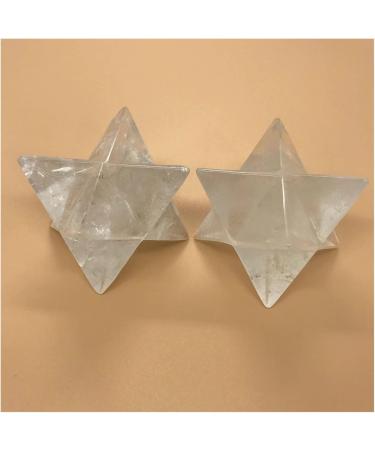 CIMWJOPS Big 60mm Natural Clear Crystal Merkabah Pendulum Crystal Stones Merkaba Stars Pendant Jewelry NecklaceEnergy Minerals 5cm - Buy Online on SooperMarket.com