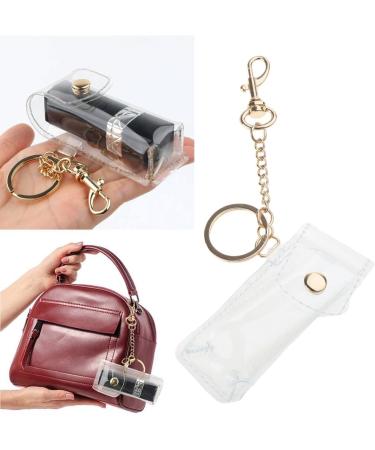 Buy Clear PVC Fashion Keychain Lipstick Holder | Stylish Outdoor Lipstick Sleeve Keychain - Buy Online on SooperMarket.com