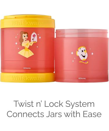 Whiskware Disney Stackable Snack Containers - Jasmine and Magic Carpet Design for Kids - 3 Cups for School and Travel - Buy Online on SooperMarket.com