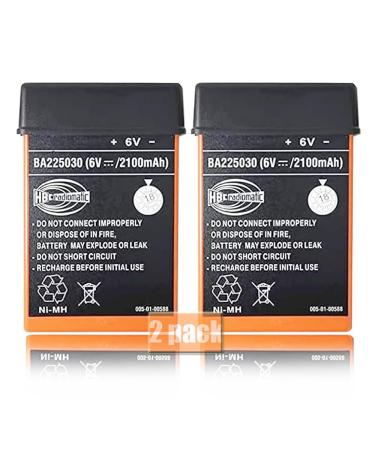 2 Pack 6V 2100mAh Ni-Mh BA225030 Rechargeable Battery for HBC Radiomatic for HBC Crane Remote Control Pump Truck Battery