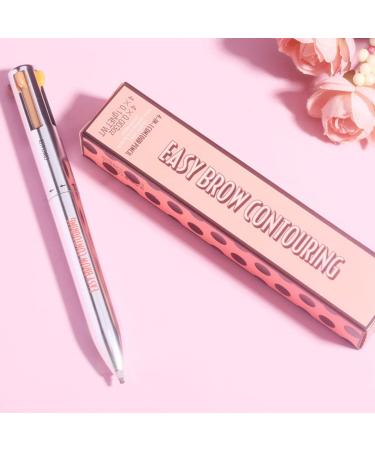 Eyebrow Contour Pen 4 in 1 Long Lasting Rotate Defining Highlighting Brow Pencil Medium Eyebrow Colours Make-up - Buy Online on SooperMarket.com