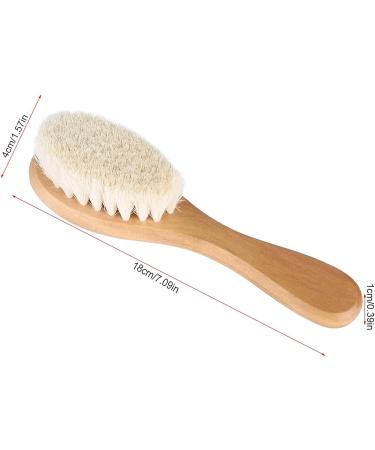 Organic Wooden Baby Hair Comb with Natural Goat Bristles - Gentle Head Massage and Grooming Handle | Ideal Baby Registry Gift - Buy Online on SooperMarket.com