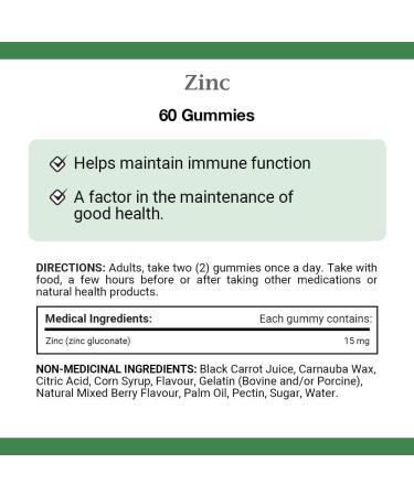 Nature's Bounty Zinc Gummies Mixed Berry Flavour 60 Gummies - Buy Online on SooperMarket.com