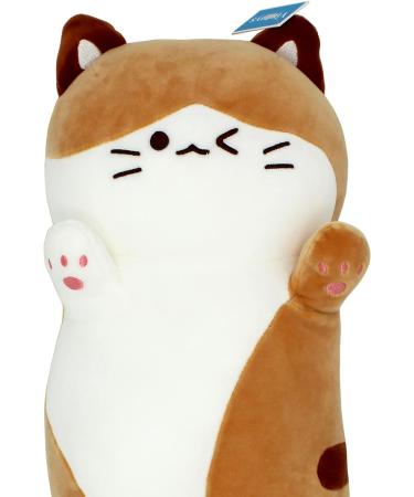 Vintoys Sleeping Cat Long Hugging Pillow 26 Brown Stuffed Animal Plush Toy - Buy Online on SooperMarket.com
