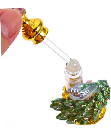Angoily Perfume Bottle Essential Oil Bottle Glass Vintage Travel Vial 14x4x3cm Green - Buy Online on SooperMarket.com