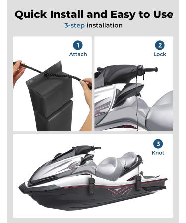 Kemimoto PWC Boat Fenders (Black) - 18x6.5x2.4 - Boat Bumpers for Jet Ski Docking - Buy Online on SooperMarket.com