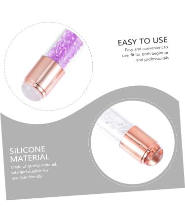 minkissy 2pcs Nail Stamp Nail Art Stamper Head French Tip Nail Tool Nail Art Stamp Tool Nail Art Stamper for French Manicure Nail Art Stamping Tools Silica Gel Template Purple Printing 11.50X2.00X2.00CM Purple - Buy Online on SooperMarket.com