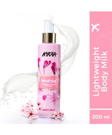 Nykaa Naturals Wanderlust Body Milk - Lightweight Vegan Body Lotion for Dry Skin with Green Tea & Japanese Cherry Blossom - 6.08 oz - International Shipping Available - Buy Online on SooperMarket.com