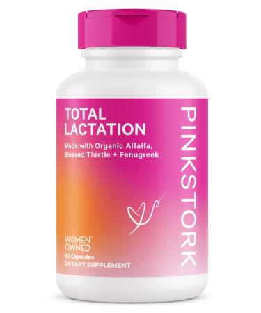 Pink Stork Total Lactation: Breast Feeding Essentials Lactation Supplements for Increased Breast Milk Women-Owned 60 Capsules