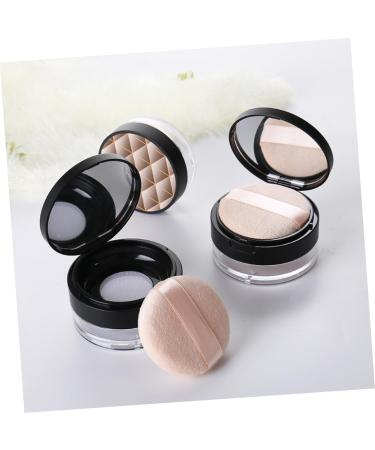 MAGICLULU 2 Pcs Cosmetic Case Empty Loose Face Powder Hen Figurine Makeup Powder Travel Loose Powder Puff 7*3.8cmx2pcs Blackx2pcs - Buy Online on SooperMarket.com