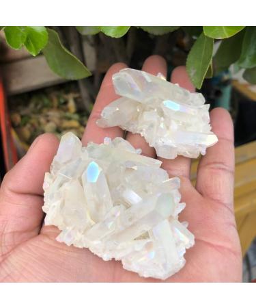 1pcs White Flame Aura Quartz Crystal Cluster Specimen Natural Stones and Minerals - Buy Online on SooperMarket.com