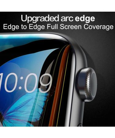 2 Pack Apple Watch Series 8/7 45mm Tempered Glass Screen Protector - Full Coverage Anti-Scratch Film for iWatch Series 7/8 (45mm Black) - Buy Online on SooperMarket.com