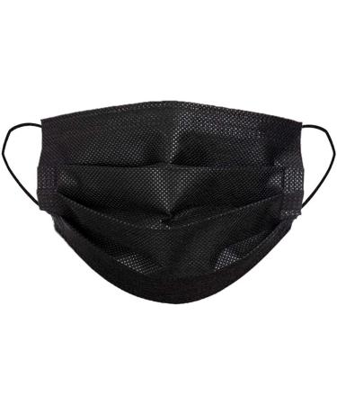 100 Pack Black Disposable Face Masks - Soft 3-Layer Earloop Mask - Individually Wrapped - Retail Packaging - Buy Online on SooperMarket.com