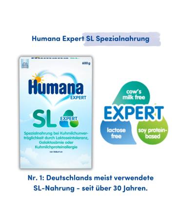 Humana SL Expert - Special Formula for Cow s Milk Intolerance & Allergies | Lactose & Galactosemia | 600g - Infant & Toddler Nutrition - Buy Online on SooperMarket.com