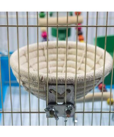 Bird Cage Nest Cotton Weave Hemp Rope Bird House Bed Hatching Nesting Box with 2 Fixing Screws Parrot Cage Hatching Nesting Box for Budgie Cockatiel Lovebird - Buy Online on SooperMarket.com