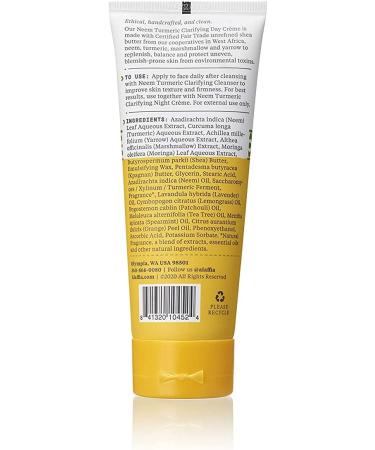 Alaffia Neem Turmeric Day Cream - Hydrating & Balancing Natural Moisturizer with Shea Butter & Tea Tree | 3 Fl Oz - Buy Online on SooperMarket.com