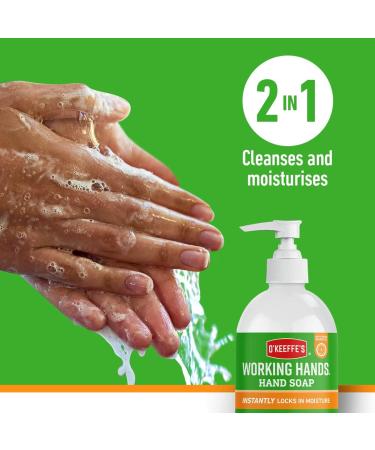 O'Keeffe's Working Hands Orange Scented Hand Soap 2 x 354ml Gentle & Nourishing | 2-in-1 Cleansing & Moisturising Hand Wash 177 ml (Pack of 2) - Buy Online on SooperMarket.com