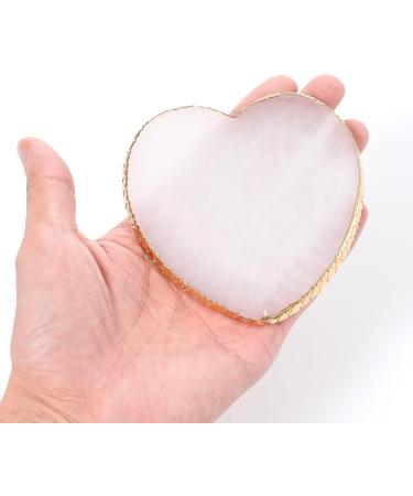 Gjinxi Resin Nail Art Palette Makeup Palettes Nail Mixing Palette Polish Color Mixing Plate Golden Edge Heart Shaped Nail Art Display Holder Display Board Heart Shape Cosmetic Mixing Tools - Buy Online on SooperMarket.com