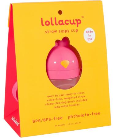 Lollaland Weighted Straw Sippy Cup | Made in USA | Infant & Toddler Transition Cup | Shark Tank Product (Pink) - Buy Online on SooperMarket.com