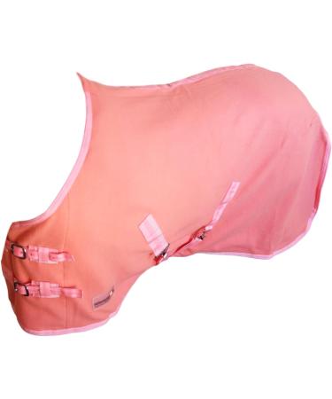 Buy RL24 Sweat Rug BASICLINE for Horses - Breathable Fleece Transport Blanket with Cross Strap Coral - 75cm | International Shipping Available - Buy Online on SooperMarket.com