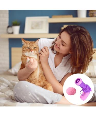 XPJBKC Plush Ball Shooting Gun for Cats Cat Ball Toy Launcher Interactive Cat Toys Balls Cat Toy Launch Gun with 100 Pcs Balls for Indoor Pet Playing Exercise Chasing Training Hunting Purple - Buy Online on SooperMarket.com